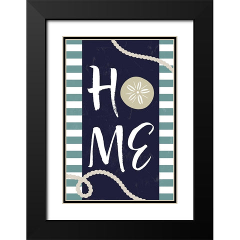 Coastal Home Black Modern Wood Framed Art Print with Double Matting by ND Art