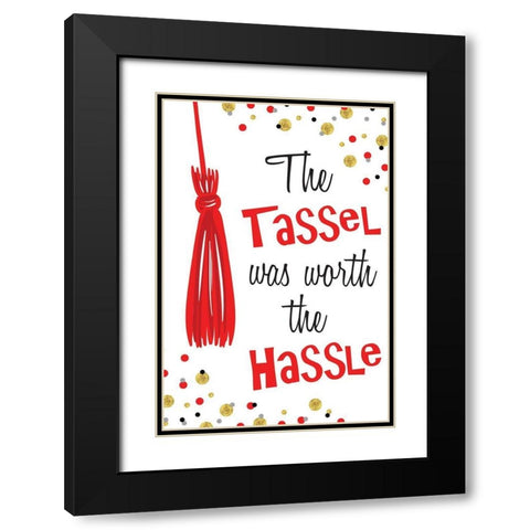 The Tassel Black Modern Wood Framed Art Print with Double Matting by ND Art