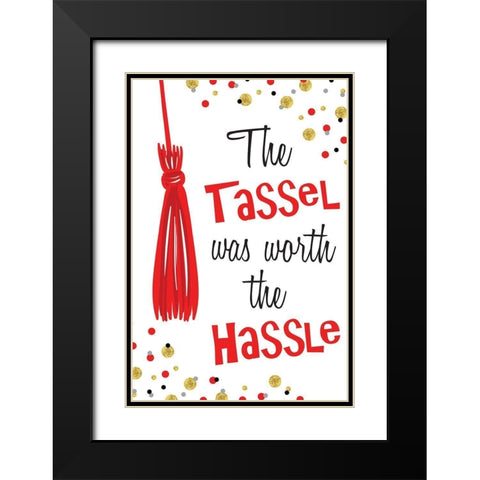 The Tassel Black Modern Wood Framed Art Print with Double Matting by ND Art