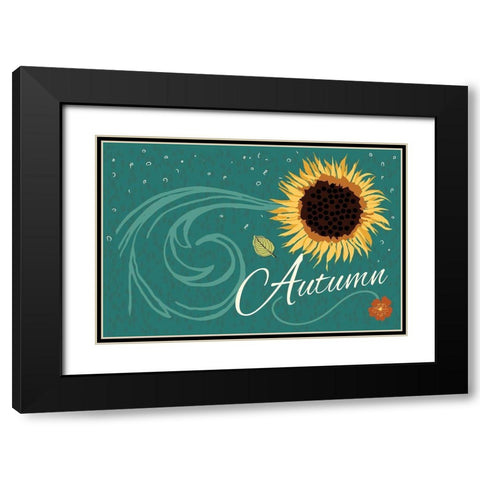 Autumn Black Modern Wood Framed Art Print with Double Matting by ND Art