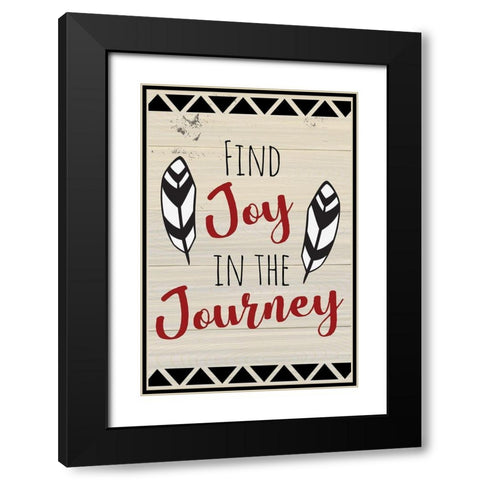 Find Joy in the Journey Black Modern Wood Framed Art Print with Double Matting by ND Art