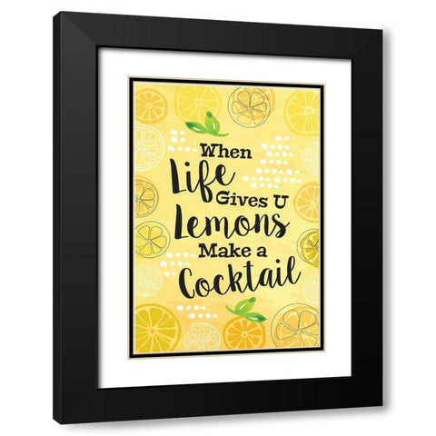 When Life Black Modern Wood Framed Art Print with Double Matting by ND Art