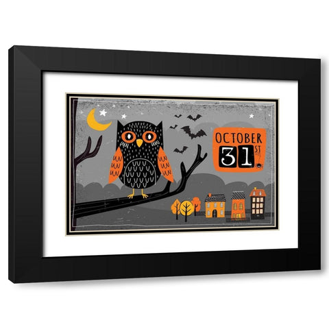 October 31st Black Modern Wood Framed Art Print with Double Matting by ND Art