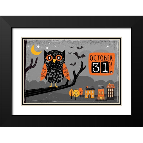 October 31st Black Modern Wood Framed Art Print with Double Matting by ND Art