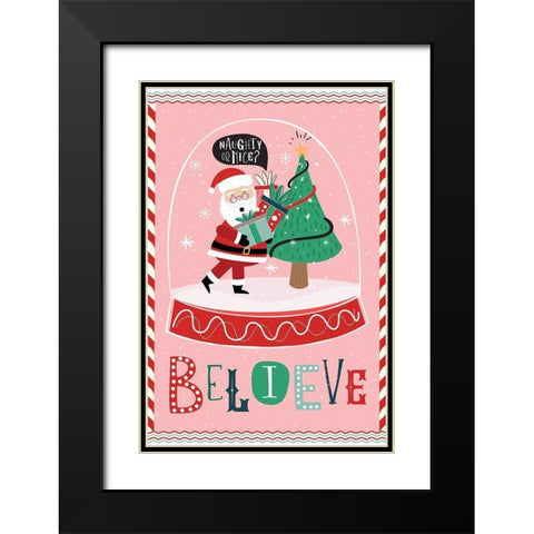 Believe Black Modern Wood Framed Art Print with Double Matting by ND Art