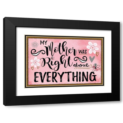 Best Mom Ever I Black Modern Wood Framed Art Print with Double Matting by ND Art
