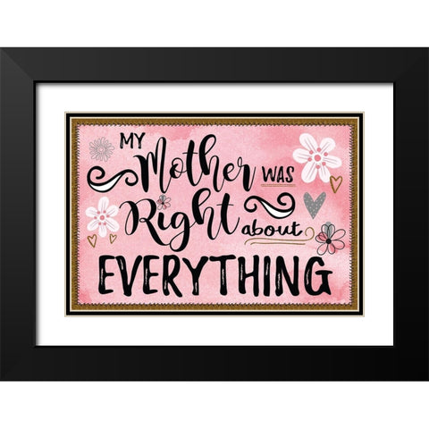 Best Mom Ever I Black Modern Wood Framed Art Print with Double Matting by ND Art