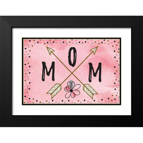 Best Mom Ever III Black Modern Wood Framed Art Print with Double Matting by ND Art