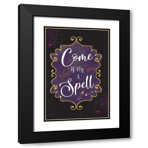Spellbound  Black Modern Wood Framed Art Print with Double Matting by ND Art