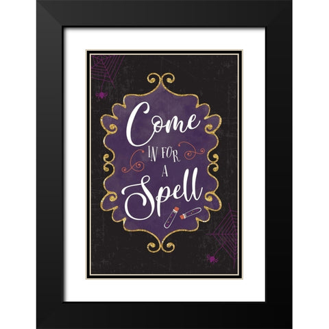 Spellbound  Black Modern Wood Framed Art Print with Double Matting by ND Art