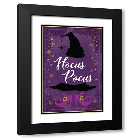 Spellbound II Black Modern Wood Framed Art Print with Double Matting by ND Art