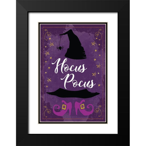 Spellbound II Black Modern Wood Framed Art Print with Double Matting by ND Art