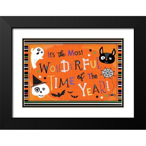 Spooky Buddies Art I Black Modern Wood Framed Art Print with Double Matting by ND Art