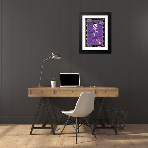 Spooky Buddies Art II Black Modern Wood Framed Art Print with Double Matting by ND Art