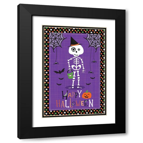 Spooky Buddies Art II Black Modern Wood Framed Art Print with Double Matting by ND Art