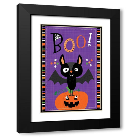 Spooky Buddies Art III Black Modern Wood Framed Art Print with Double Matting by ND Art