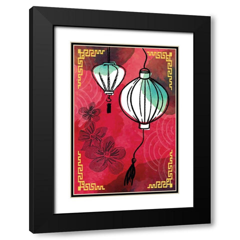Chinatown I Black Modern Wood Framed Art Print with Double Matting by ND Art