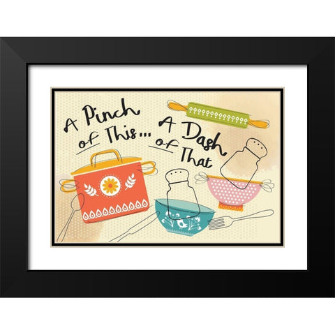 A Pinch of This Black Modern Wood Framed Art Print with Double Matting by ND Art