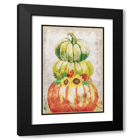 Fall Harvest Black Modern Wood Framed Art Print with Double Matting by ND Art