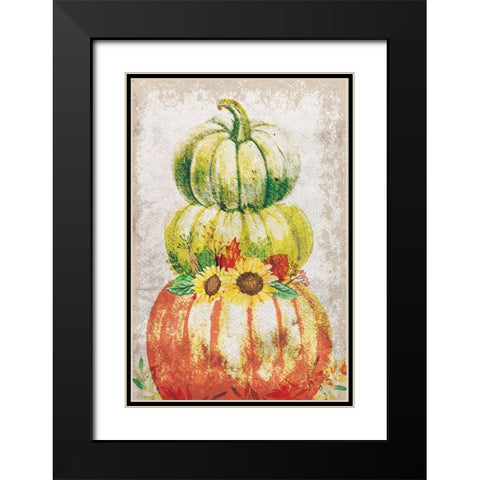 Fall Harvest Black Modern Wood Framed Art Print with Double Matting by ND Art