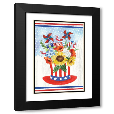 America III Black Modern Wood Framed Art Print with Double Matting by ND Art