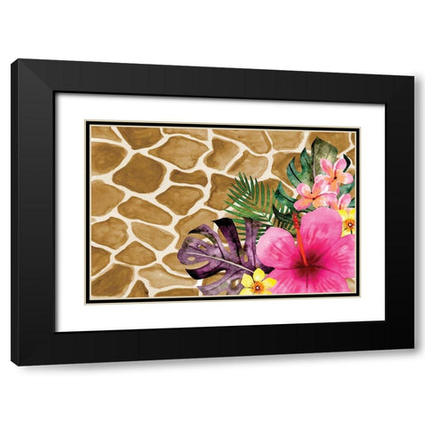 Tropical Jungle III Black Modern Wood Framed Art Print with Double Matting by ND Art