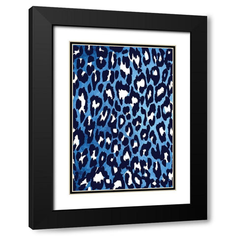 Blue and White VIII Black Modern Wood Framed Art Print with Double Matting by ND Art