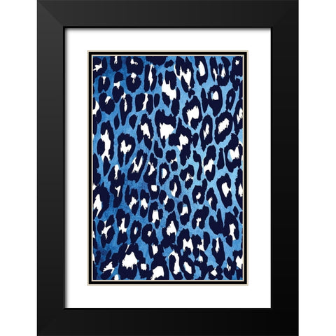 Blue and White VIII Black Modern Wood Framed Art Print with Double Matting by ND Art