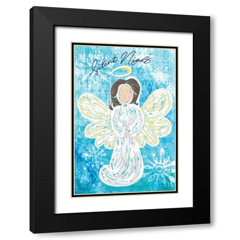 Silent Night Black Modern Wood Framed Art Print with Double Matting by ND Art