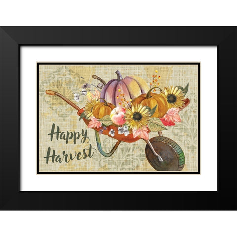 Happy Harvest Black Modern Wood Framed Art Print with Double Matting by ND Art