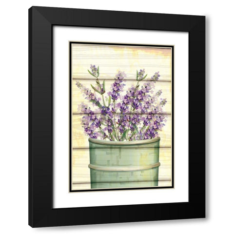 Floral Lavender IV Black Modern Wood Framed Art Print with Double Matting by ND Art