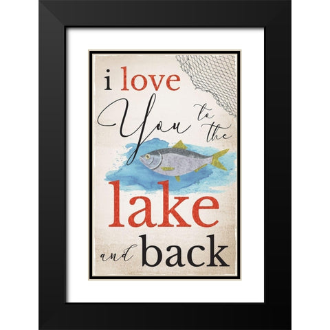 Lake and Back Black Modern Wood Framed Art Print with Double Matting by ND Art