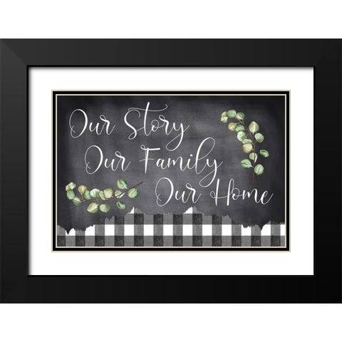 Our Story Black Modern Wood Framed Art Print with Double Matting by ND Art