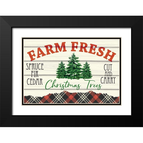 Farm Fresh Black Modern Wood Framed Art Print with Double Matting by ND Art