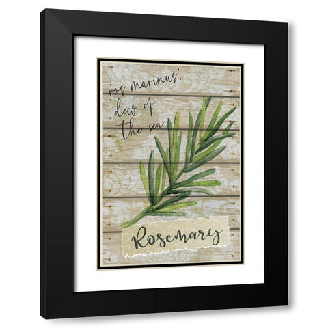 Rosemary Black Modern Wood Framed Art Print with Double Matting by ND Art