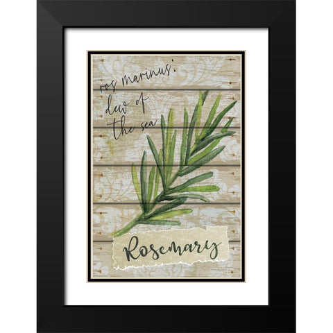 Rosemary Black Modern Wood Framed Art Print with Double Matting by ND Art