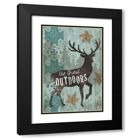 The Great Outdoors Black Modern Wood Framed Art Print with Double Matting by ND Art