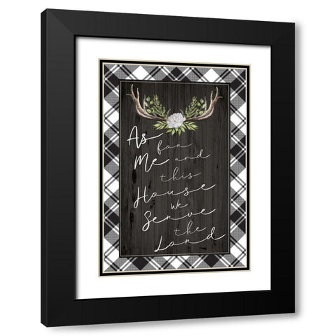 As For Me Black Modern Wood Framed Art Print with Double Matting by ND Art