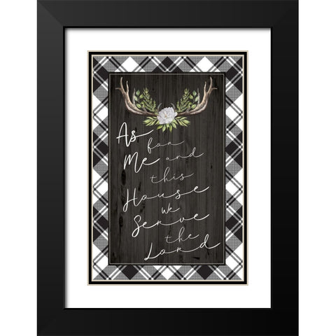 As For Me Black Modern Wood Framed Art Print with Double Matting by ND Art