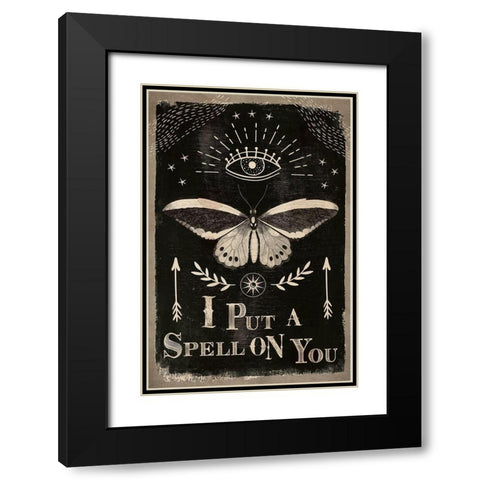 I Put a Spell on You Black Modern Wood Framed Art Print with Double Matting by ND Art