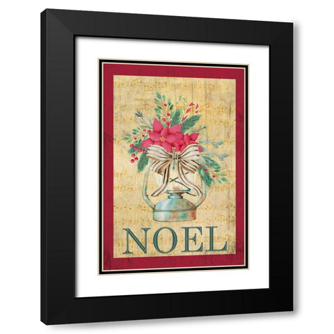 Noel Black Modern Wood Framed Art Print with Double Matting by ND Art