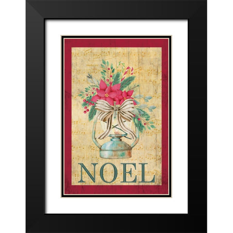 Noel Black Modern Wood Framed Art Print with Double Matting by ND Art