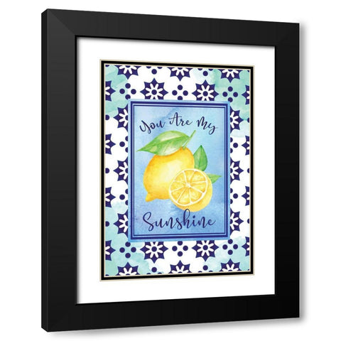 My Sunshine Black Modern Wood Framed Art Print with Double Matting by ND Art