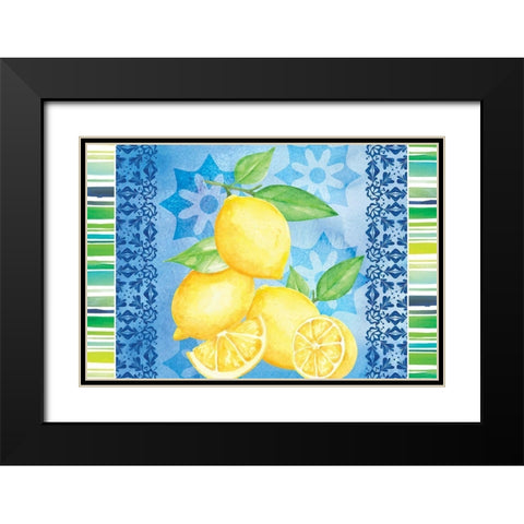 Lemonade Blues Black Modern Wood Framed Art Print with Double Matting by ND Art