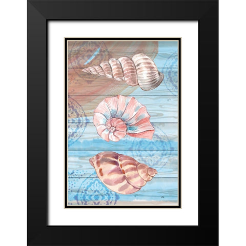 Coastal IX Black Modern Wood Framed Art Print with Double Matting by ND Art