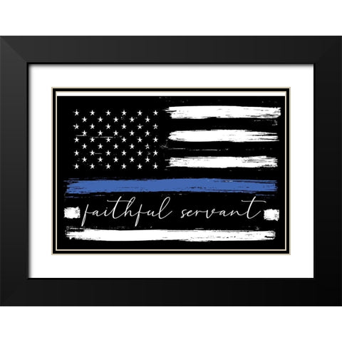 Faithful Servant Black Modern Wood Framed Art Print with Double Matting by ND Art