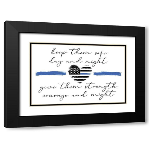 Courage and Might Black Modern Wood Framed Art Print with Double Matting by ND Art