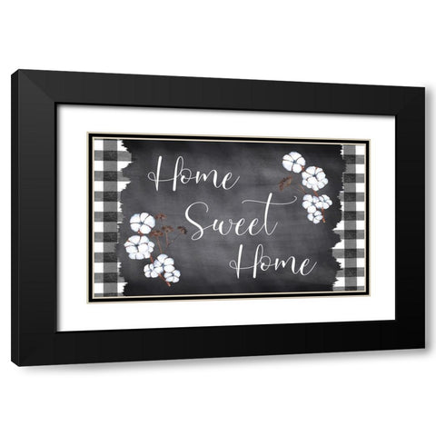 Home Sweet Home Black Modern Wood Framed Art Print with Double Matting by ND Art