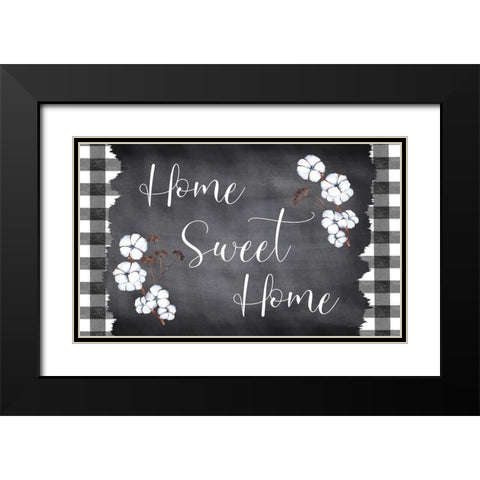 Home Sweet Home Black Modern Wood Framed Art Print with Double Matting by ND Art