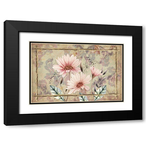 Wildflowers II Black Modern Wood Framed Art Print with Double Matting by ND Art